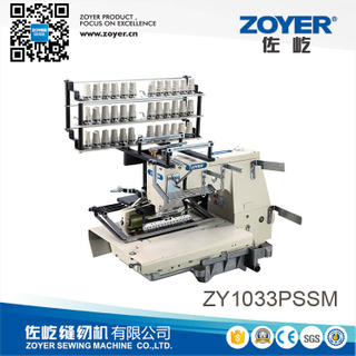 ZY1033PSM ZOYER 33-إبرة مسطحة السرير سلسلة مزدوجة غرزة آلة الخياطة مع shirring